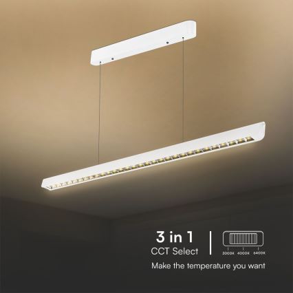 LED Lustra ar auklu LED/36W/230V 3000/4000/6400K balta