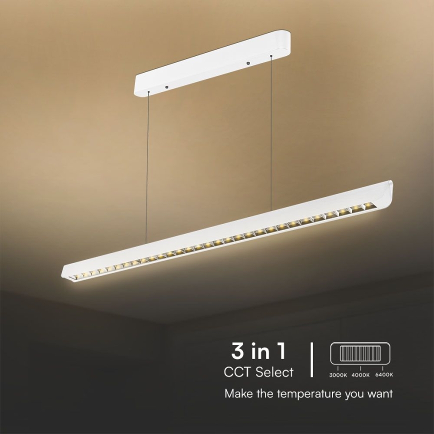 LED Lustra ar auklu LED/36W/230V 3000/4000/6400K balta