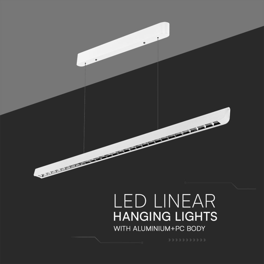 LED Lustra ar auklu LED/36W/230V 3000/4000/6400K balta