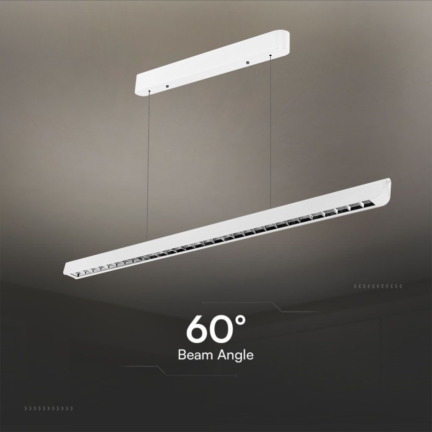 LED Lustra ar auklu LED/36W/230V 3000/4000/6400K balta