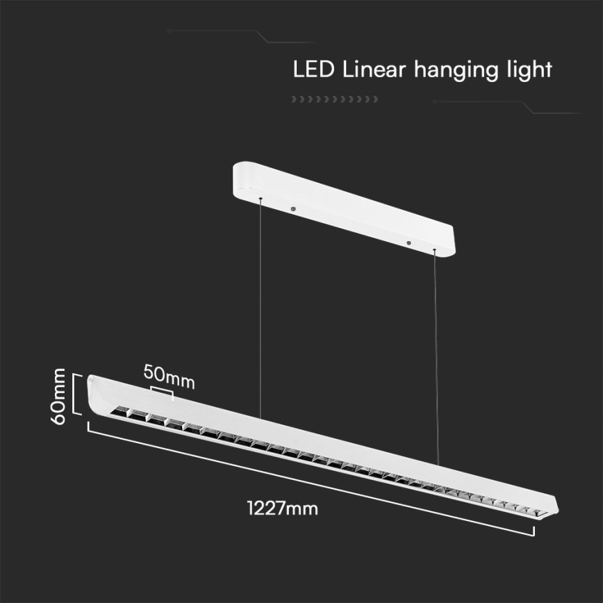 LED Lustra ar auklu LED/36W/230V 3000/4000/6400K balta