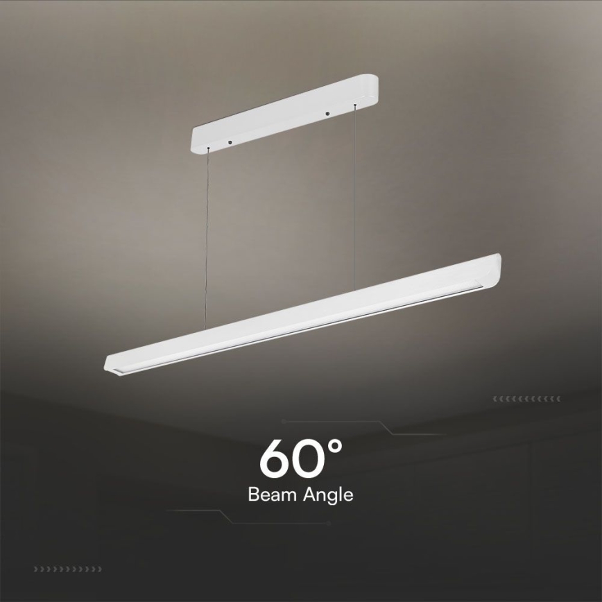 LED Lustra ar auklu LED/36W/230V 3000/4000/6400K balta