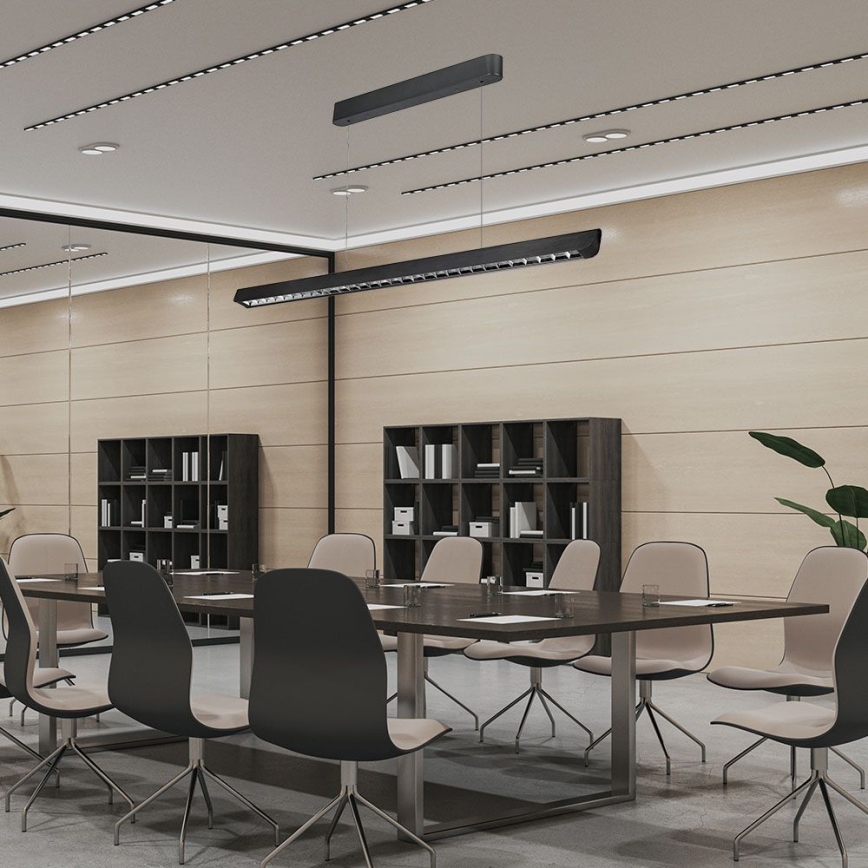 LED Lustra ar auklu LED/36W/230V 3000/4000/6400K melna