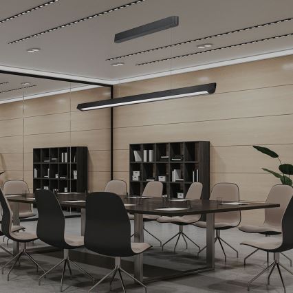 LED Lustra ar auklu LED/36W/230V 3000/4000/6400K melna