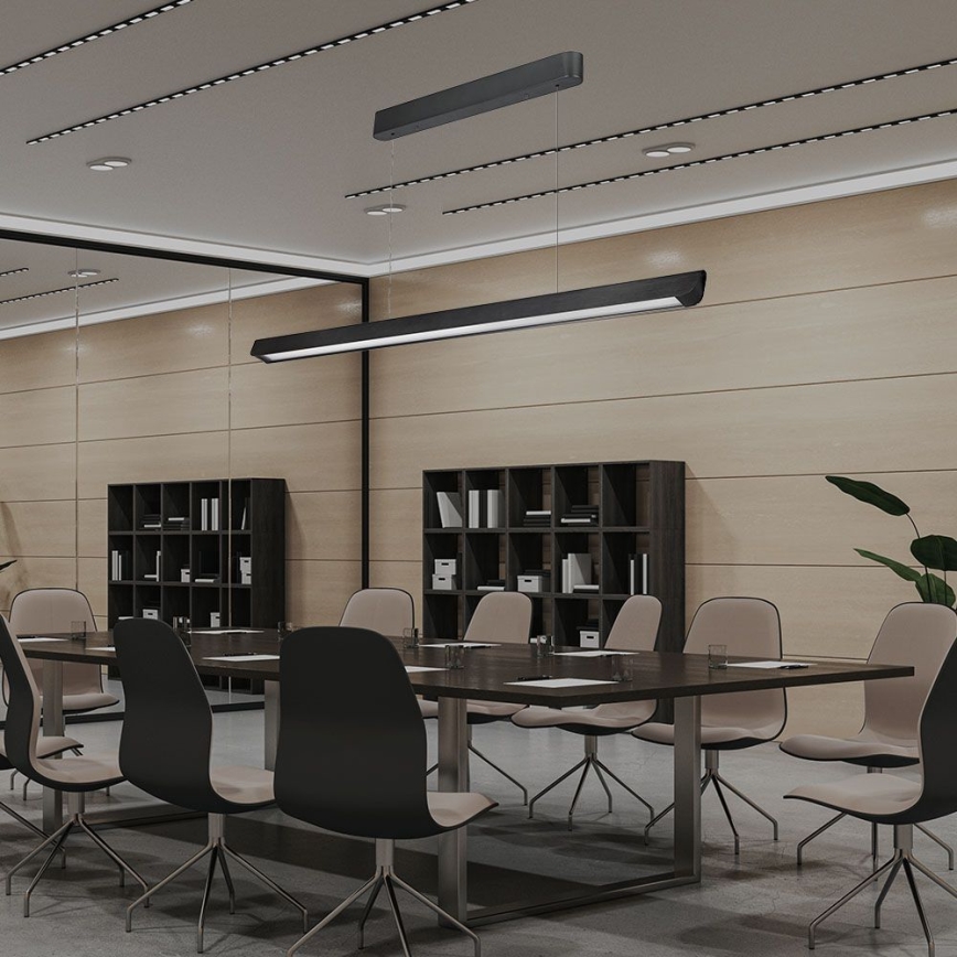 LED Lustra ar auklu LED/36W/230V 3000/4000/6400K melna