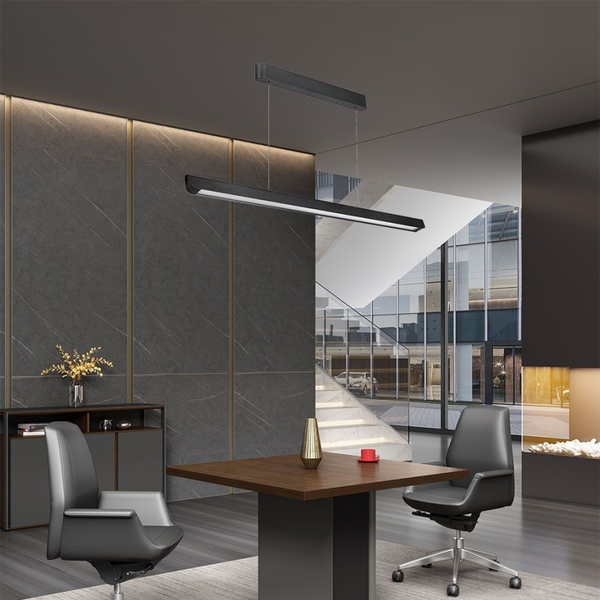 LED Lustra ar auklu LED/36W/230V 3000/4000/6400K melna
