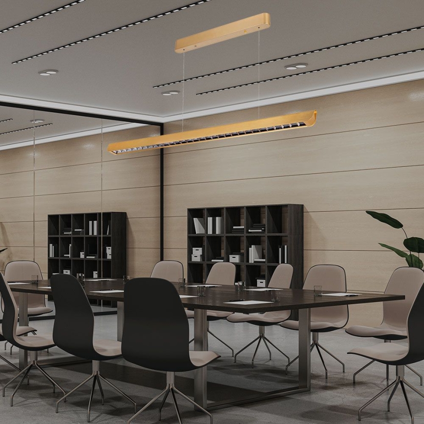 LED Lustra ar auklu LED/36W/230V 3000/4000/6400K zelta