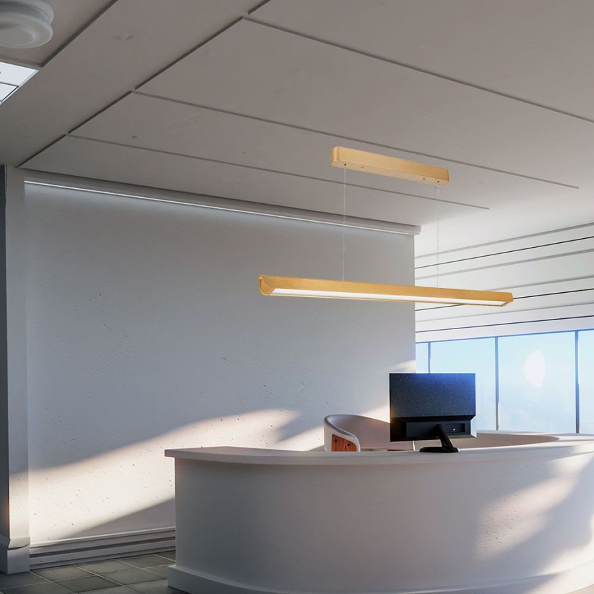 LED Lustra ar auklu LED/36W/230V 3000/4000/6400K zelta