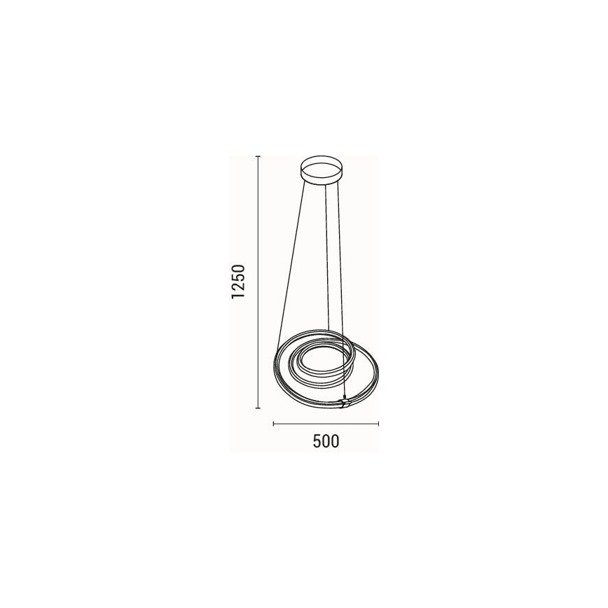 LED Lustra ar auklu LED/38W/230V 3000K 50x50 cm