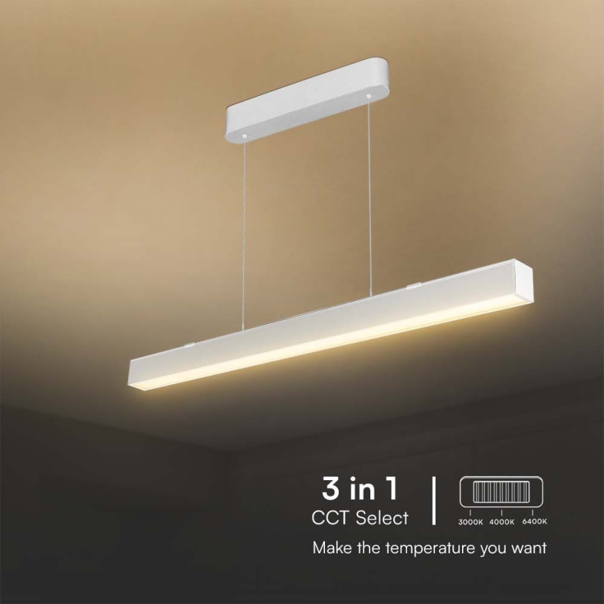 LED Lustra ar auklu LED/40W/230V 3000/4000/6400K balta