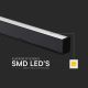 LED Lustra ar auklu LED/40W/230V 3000/4000/6400K melna