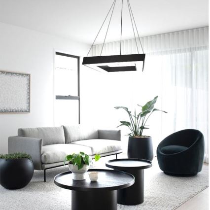 LED Lustra ar auklu LED/40W/230V 4000K 60x60 cm
