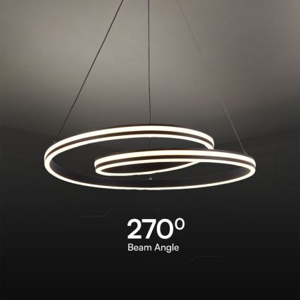 LED Lustra ar auklu LED/40W/230V 3000/4000/6400K