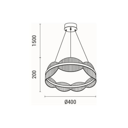 LED Lustra ar auklu LED/48W/230V 3000K