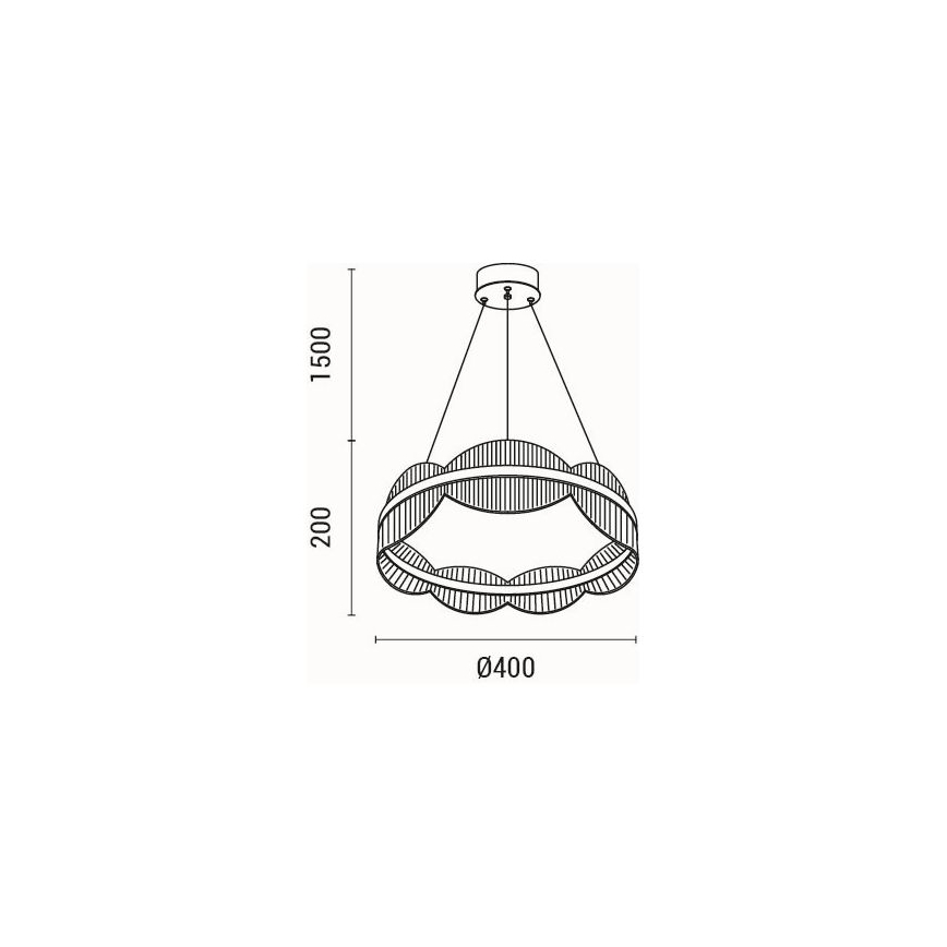 LED Lustra ar auklu LED/48W/230V 3000K