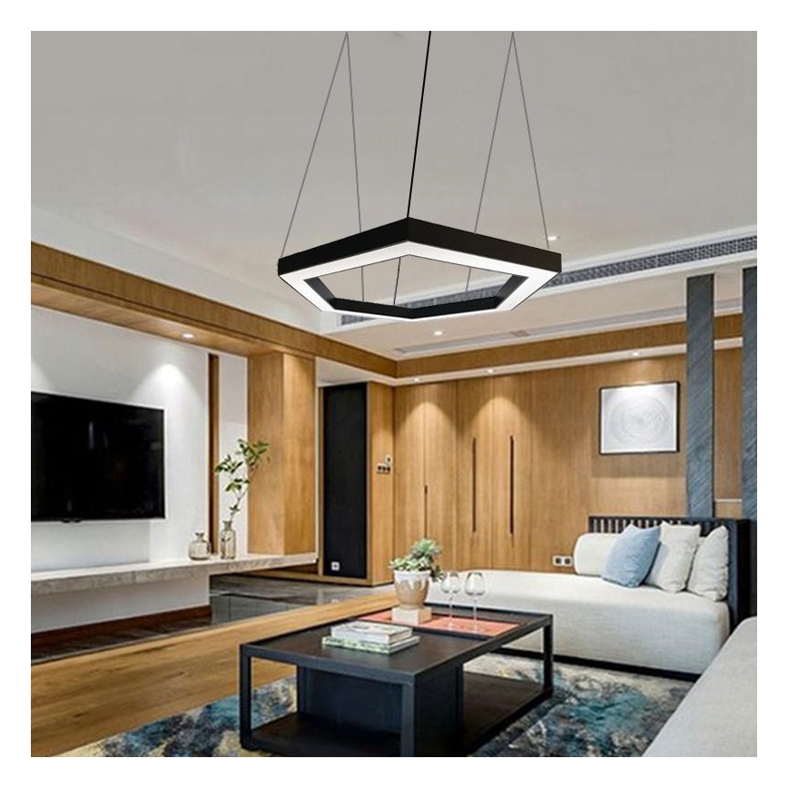 LED Lustra ar auklu LED/50W/230V 4000K d. 100 cm