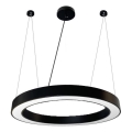 LED Lustra ar auklu LED/50W/230V 4000K d. 100 cm melna