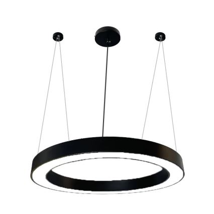 LED Lustra ar auklu LED/50W/230V 4000K d. 100 cm melna