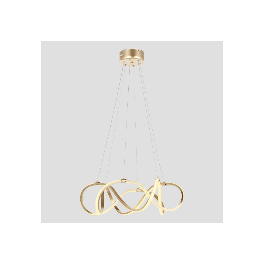LED Lustra ar auklu LED/54W/230V 3000/4000/6000K zelta