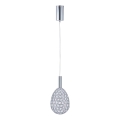 LED Lustra ar auklu LED/6,3W/230V 3000K spīdīgi hromēts d. 14 cm