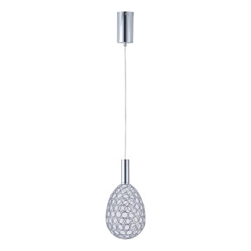 LED Lustra ar auklu LED/6,3W/230V 3000K spīdīgi hromēts d. 14 cm