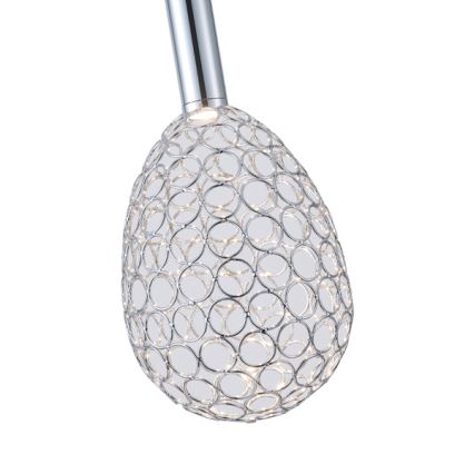 LED Lustra ar auklu LED/6,3W/230V 3000K spīdīgi hromēts d. 14 cm