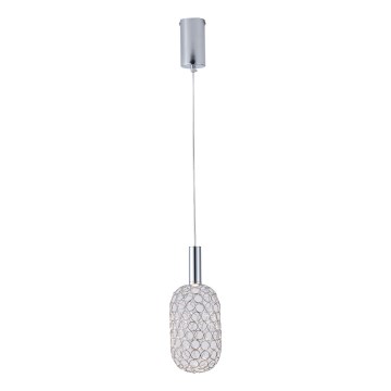 LED Lustra ar auklu LED/6,3W/230V 3000K spīdīgi hromēts d. 20 cm