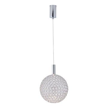 LED Lustra ar auklu LED/6,3W/230V 3000K spīdīgi hromēts d. 20 cm