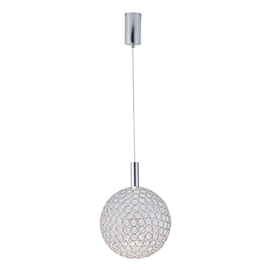 LED Lustra ar auklu LED/6,3W/230V 3000K spīdīgi hromēts d. 20 cm