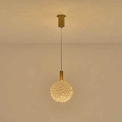 LED Lustra ar auklu LED/6,3W/230V 3000K spīdīgi hromēts d. 20 cm