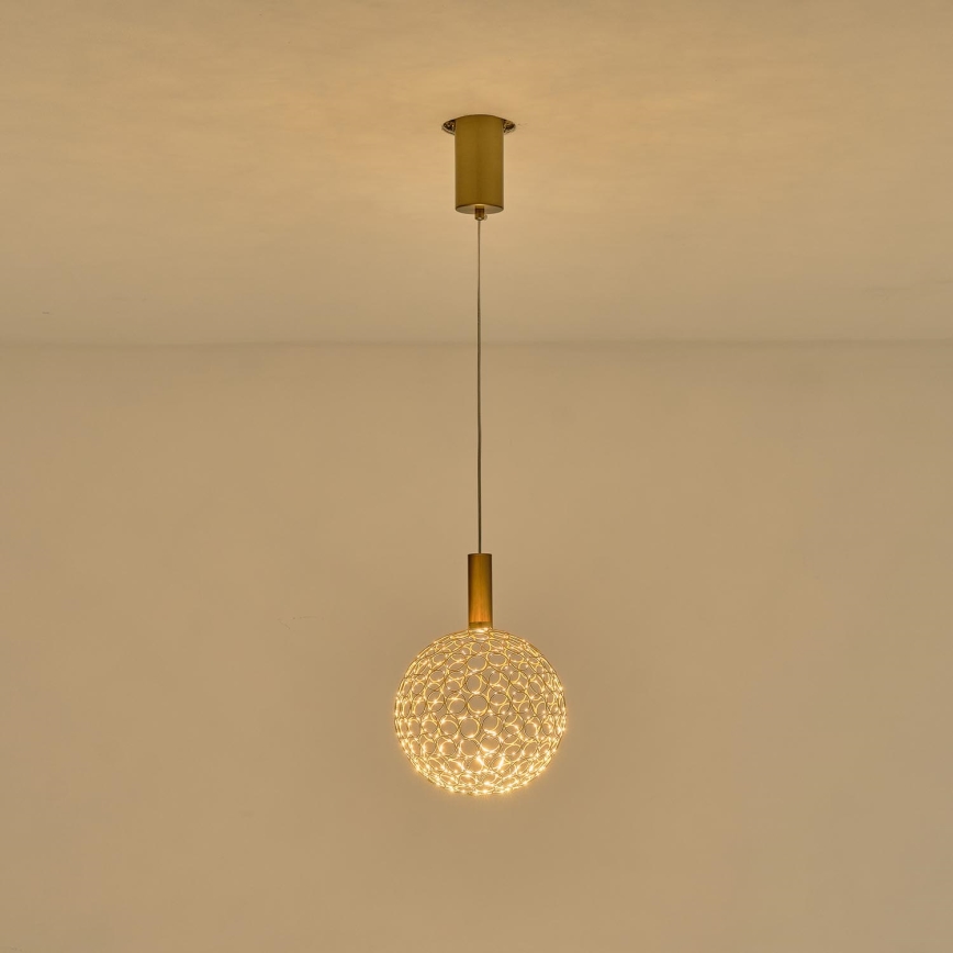 LED Lustra ar auklu LED/6,3W/230V 3000K spīdīgi hromēts d. 20 cm
