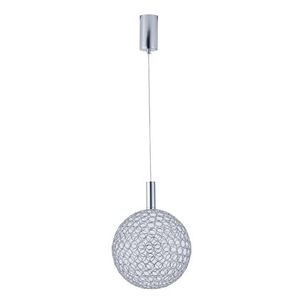 LED Lustra ar auklu LED/6,3W/230V 3000K spīdīgi hromēts d. 20 cm