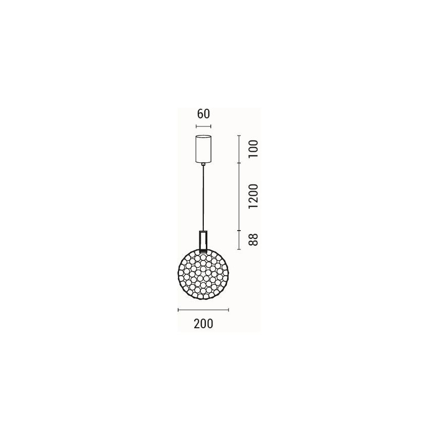 LED Lustra ar auklu LED/6,3W/230V 3000K spīdīgi hromēts d. 20 cm