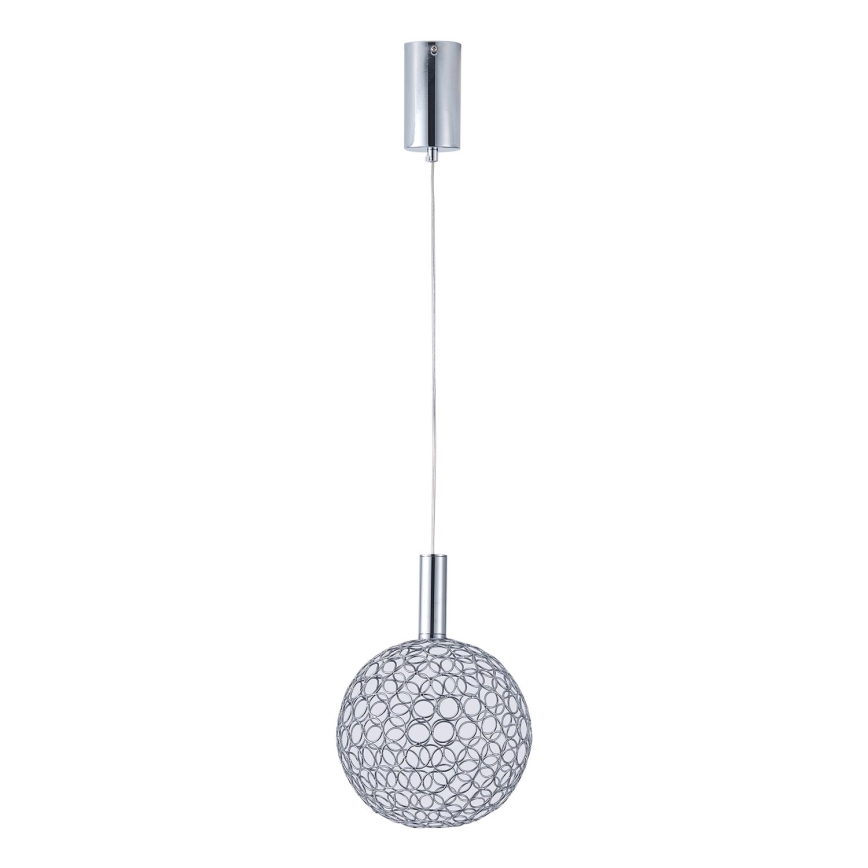 LED Lustra ar auklu LED/6,3W/230V 3000K spīdīgi hromēts d. 25 cm