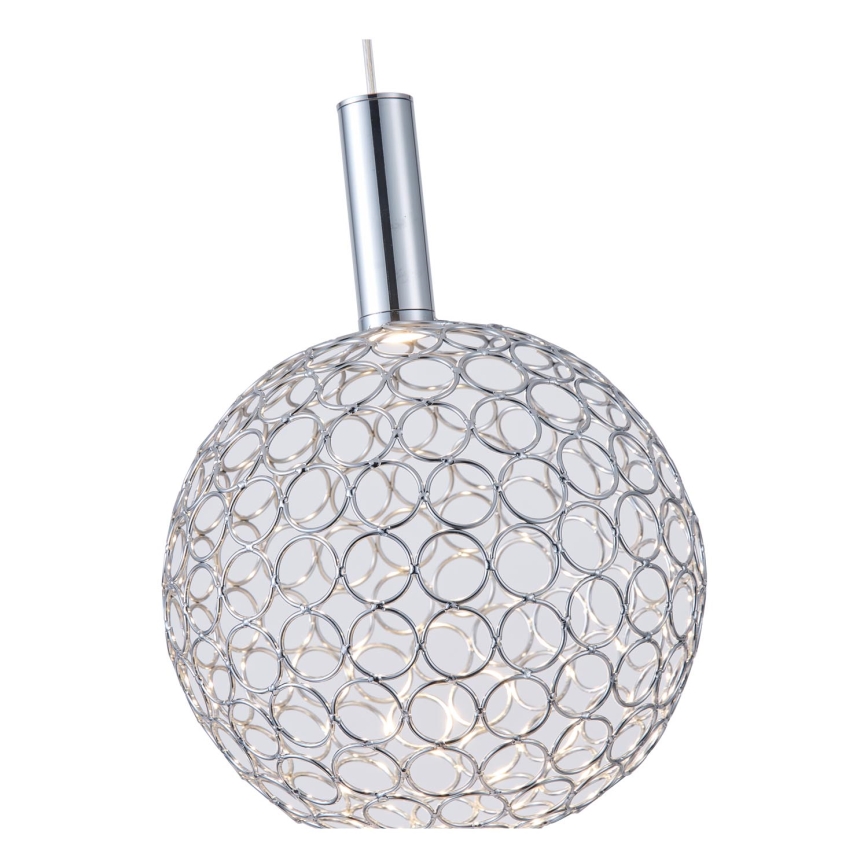 LED Lustra ar auklu LED/6,3W/230V 3000K spīdīgi hromēts d. 25 cm