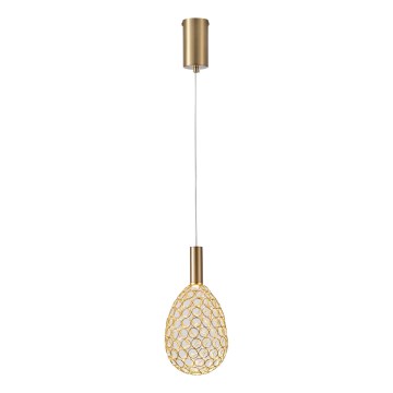 LED Lustra ar auklu LED/6,3W/230V 3000K zelta d. 14 cm