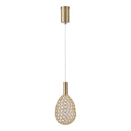 LED Lustra ar auklu LED/6,3W/230V 3000K zelta d. 14 cm