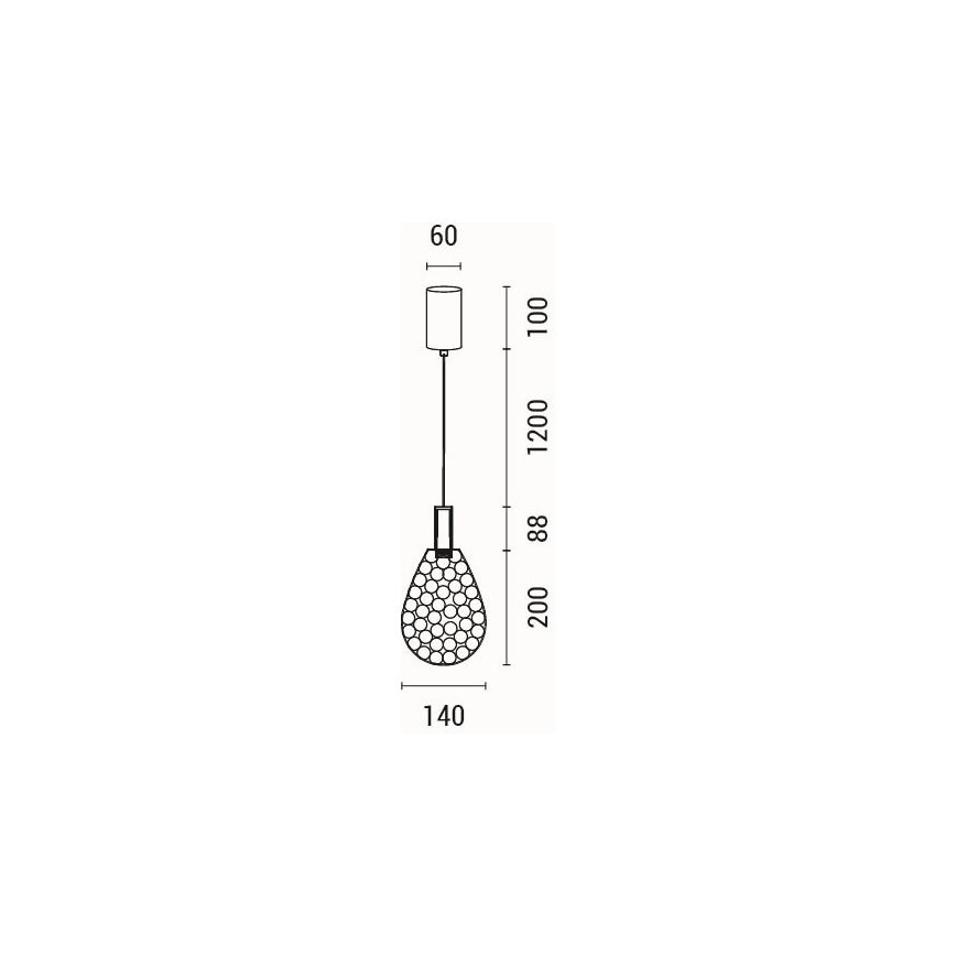 LED Lustra ar auklu LED/6,3W/230V 3000K zelta d. 14 cm