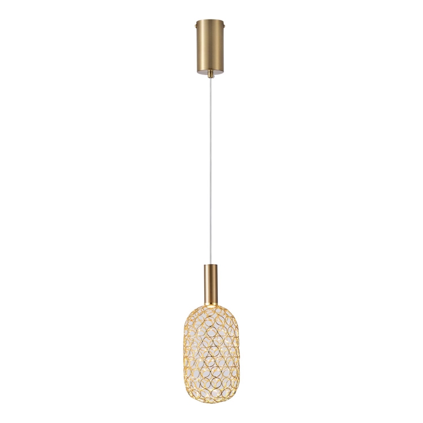 LED Lustra ar auklu LED/6,3W/230V 3000K zelta d. 20 cm