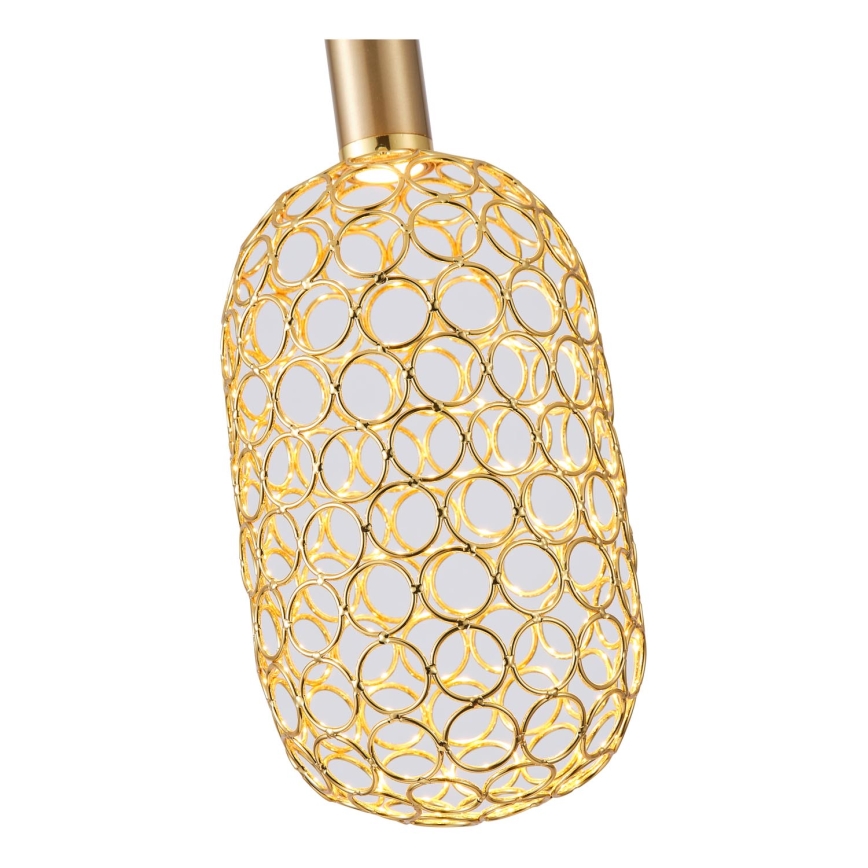LED Lustra ar auklu LED/6,3W/230V 3000K zelta d. 20 cm