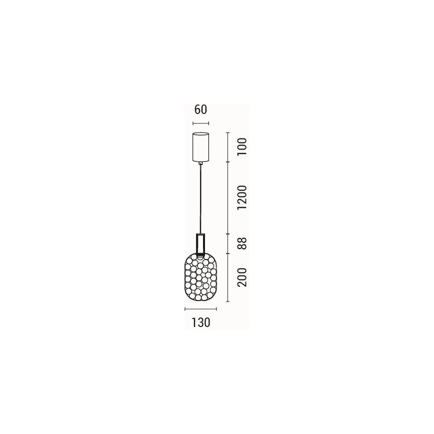 LED Lustra ar auklu LED/6,3W/230V 3000K zelta d. 20 cm
