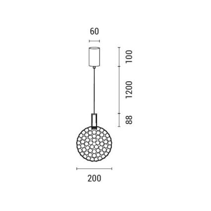 LED Lustra ar auklu LED/6,3W/230V 3000K zelta d. 20 cm