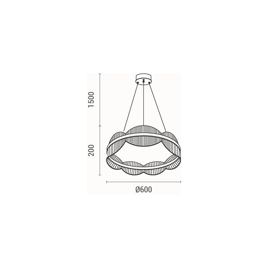LED Lustra ar auklu LED/60W/230V 3000K