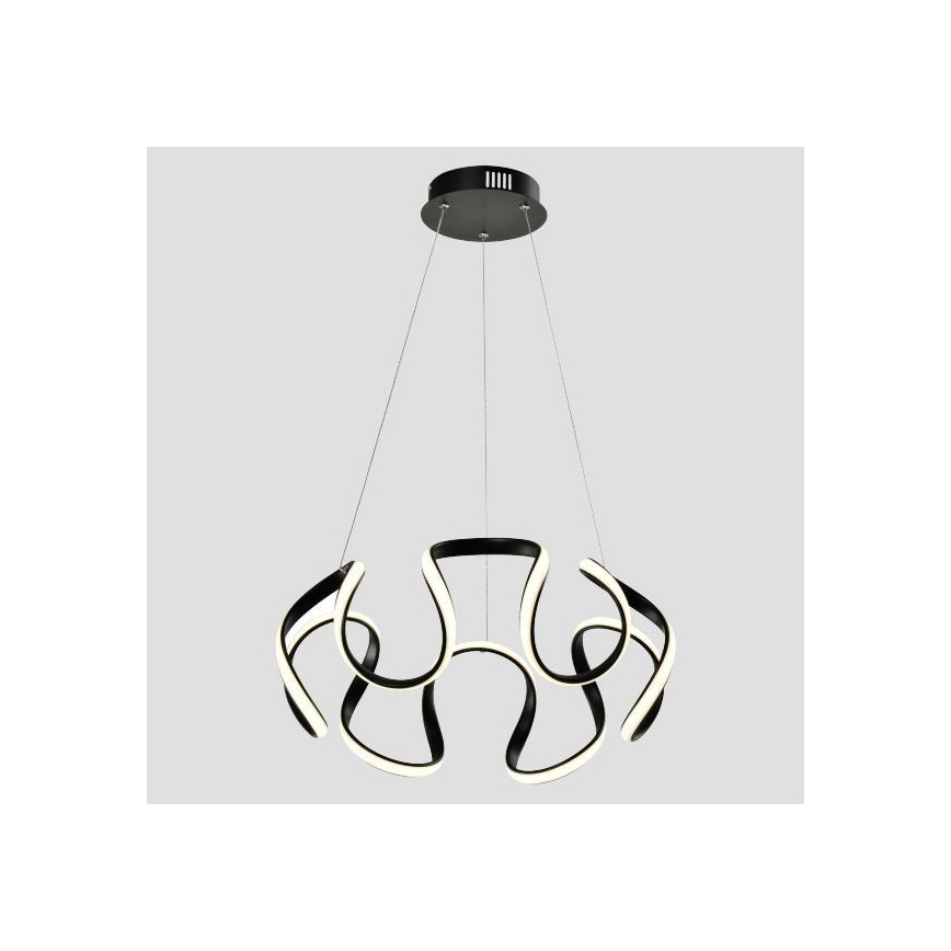 LED Lustra ar auklu LED/60W/230V 3000K melna