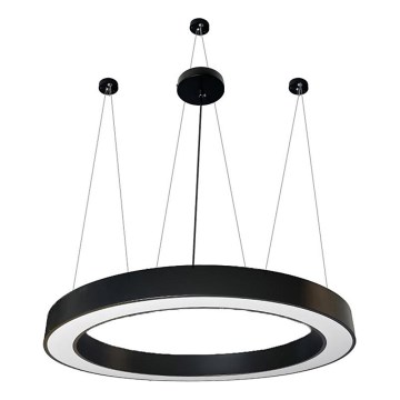 LED Lustra ar auklu LED/60W/230V 4000K d. 120 cm melna