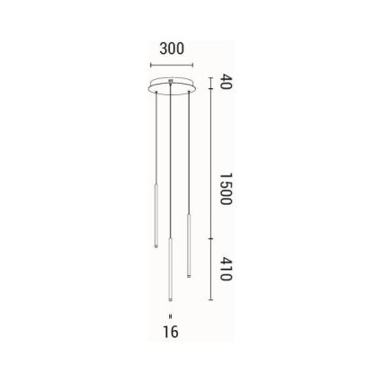 LED Lustra ar auklu LED/6W/230V 3000K d. 30 cm