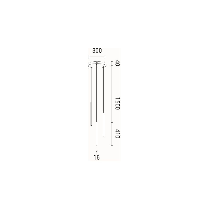 LED Lustra ar auklu LED/6W/230V 3000K d. 30 cm