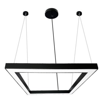 LED Lustra ar auklu LED/70W/230V 4000K 100x100 cm melna