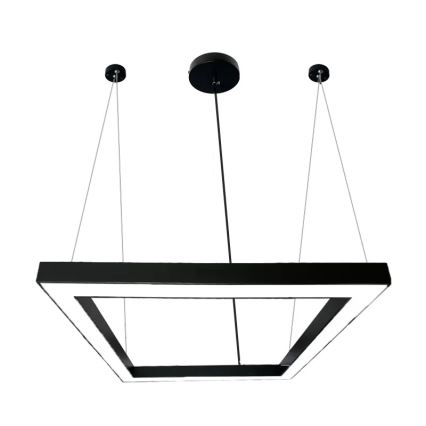 LED Lustra ar auklu LED/70W/230V 4000K 100x100 cm melna