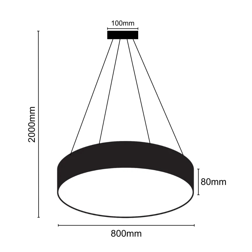 LED Lustra ar auklu LED/70W/230V 4000K d. 80 cm